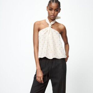 Zara Jacquard Halter Top